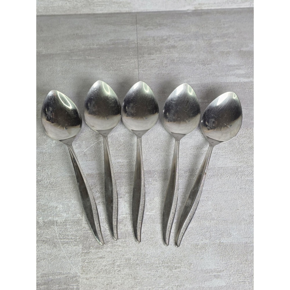 Oneida Craft Deluxe TEXTURA Stainless Flatware 4 Pieces Lot Dinner Spoons